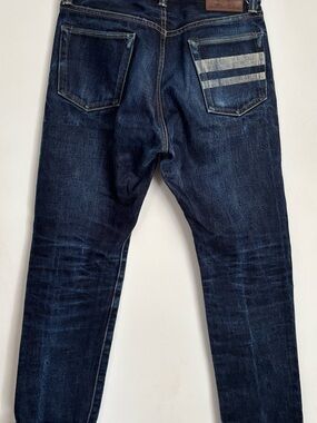 Momotaro Jeans Men 30 Pink Selvedge Denim Going To Battle Stripes Made In Japan